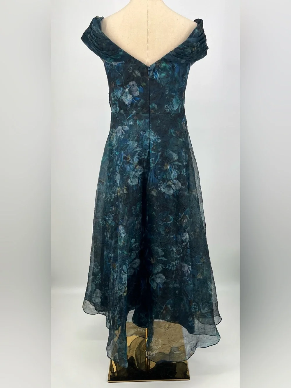 THEIA Auden Off Shoulder Midi Dress | 8 NWT Alfresco Floral - Picture 13 of 15